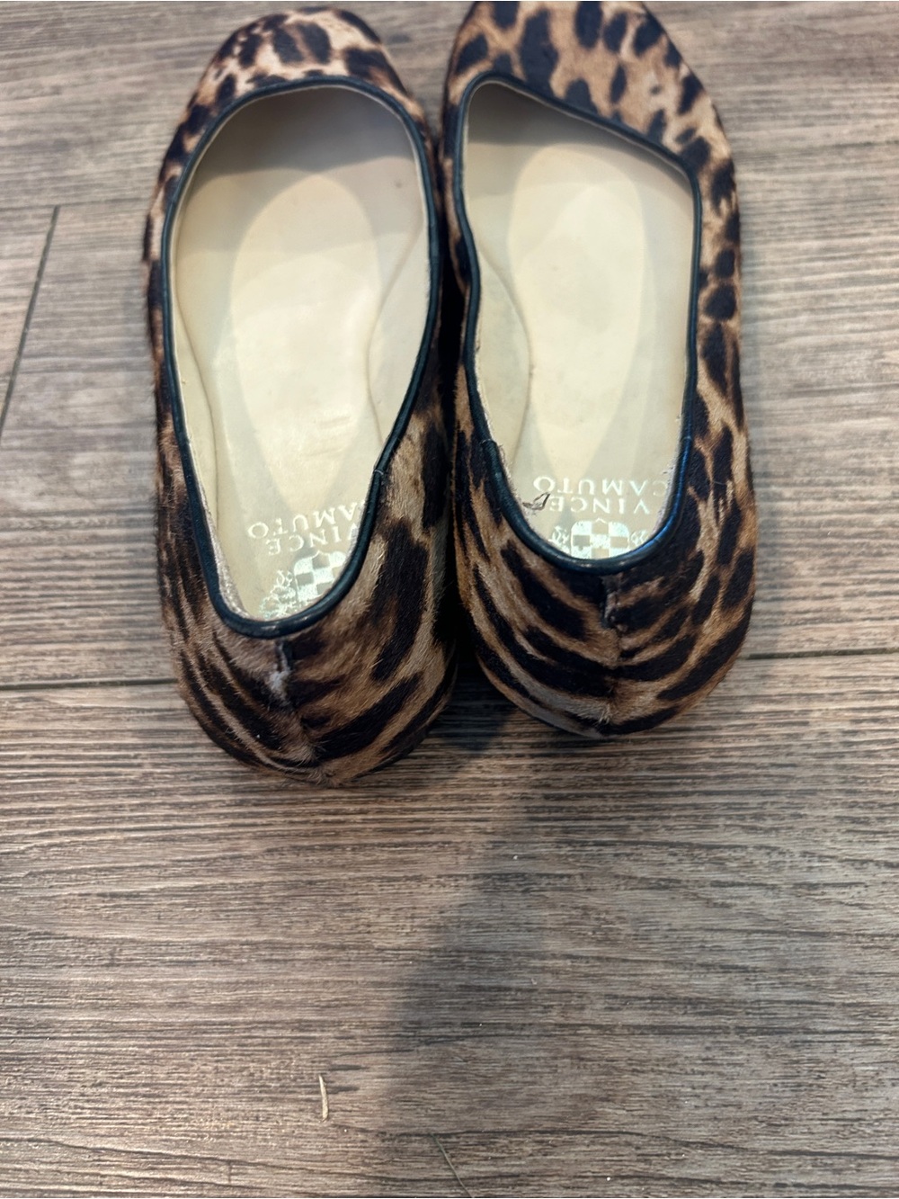 Vince Camuto Leopard Print Ballet Flats - Brown/Black - Picture 4 of 5